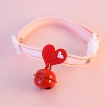 宠物项圈、猫项圈、狗项圈、铃铛、安全扣、可调节配件、熊猫爱兔 - 彩色 - 查看 6