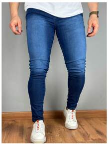Premium Super Skinny Basic Jeans 01 - Royal Blue - View 7