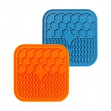 1 pieza Estera de lengüeta de silicona con diseño de animal, tazón de comida para mascotas con ventosa que evita el atragantamiento y alimenta lentamente - Multicolor - Ver 9