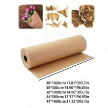 1 Roll Crafts & Gifts Wrapping Paper For Drawing & Sketching, Diy Birthday Gift Paper, Flower Wrapping Paper, And Student Book Wrapping Paper - Multicolor - View 2