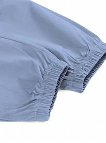 1pc Teen Boys Casual Outdoor Cargo Pants With Pockets, Spring/Autumn - Dusty Blue - View 4