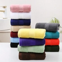 1 pieza Juego de Toalla de Baño/Toalla de Mano/Toalla Facial (Toalla de Baño + Toalla de Mano + Toalla Facial), con borde de satén con cinta, espesado y absorbente y suave, para uso adulto en el hogar para lavarse la cara, bañarse, secar las manos, sin pelusa, adecuado para gimnasio, spa, natación, decoración de otoño para el hogar, baño, regreso a la escuela, para salón de belleza