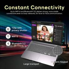 Ideapad 3 15.6" FHD Chromebook, Intel Celeron N4500, 4GB RAM, 224GB Storage (64GB SSD+160GB Docking Station Set), ‎Intel UHD Graphics, Full Size Keyboard, Chrome OS, Artic Gray - 灰色 - 查看 4
