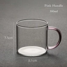 300ML Thick Heat Resistant Transparent Clear Borosilicate Glass Milk Espresso Coffee Breakfast Drinking Tea Tasting Cup Teacup Mug Tumbler With Handle For Hot Drinks Drinkware Accessories
