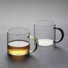300ML Thick Heat Resistant Transparent Clear Borosilicate Glass Milk Espresso Coffee Breakfast Drinking Tea Tasting Cup Teacup Mug Tumbler With Handle For Hot Drinks Drinkware Accessories
