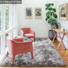 Black Carpet Super Soft Fluffy 9x12 Feet Rug For Bedroom, Fluffy Area Rug For Living Room Floor Rug, Fluffy And Comfortable Rug For Bedroom Room Decoration Dormitory Rug, Suitable For Living Room, Bedroom, Dining Room - Màu xám nhạt nhuộm cà vạt - Xem 7