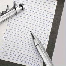 2pcs Multifunctional Creative Pointer Caliper Ballpoint Pen, 0-100mm Ballpoint Pen For Stationery Measurement