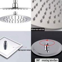 Vòi sen phun áp suất bằng thép không gỉ 8 "10" 12 "lớn cho phòng tắm có vòi sen ẩn - Nhiều màu - Xem 3