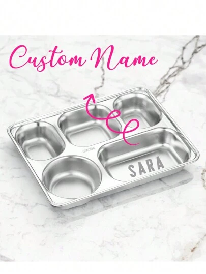 Boîte à bento en acier inoxydable personnalisée, boîte à lunch pour étudiant, boîte à lunch scolaire, cadeau personnalisé