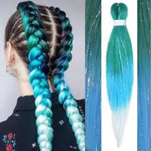Pre streched Braiding Hair within Sparkling Tinsel Hair Extensions Soft Yaki Texture Easily Crochet Twist Braids Hair Synthetic Box Braiding Hair for Women