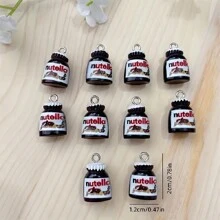 10pcs Resin Strawberry Jam Bottle Decoration Accessories, Suitable For DIY Jewelry, Earrings, Keychain Crafts - Multicolor - View 12