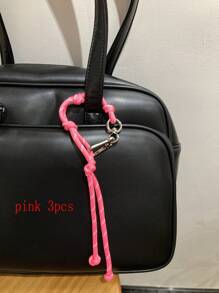 Colorful Braided Rope Creative Bag Charm Couple Bracelet Anklet Bag Accessories Multipurpose DIY Nylon Cord Fashion Car Keychain For Young Men Women College Students Christmas Gifts Gift Thanksgiving