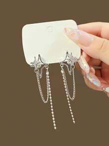 Rhinestone Decor Earrings
