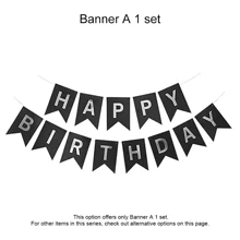 男性生日裝飾，黑色與銀色生日派對裝飾，黑白生日派對用品，生日快樂標誌，黑色與銀色氣球，適用於21歲、30歲、50歲男性生日，鋁箔紙屑氣球 - 黑白生日快樂套 - 查看 11