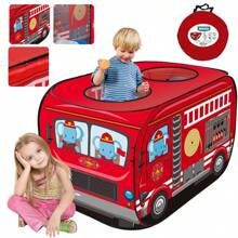 1 pieza Carpa plegable portátil para niños para uso interior y exterior, regalo de Navidad/Halloween/Pascua para niños y niñas - Rojo - Ver 1