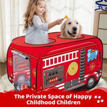 1 pieza Carpa plegable portátil para niños para uso interior y exterior, regalo de Navidad/Halloween/Pascua para niños y niñas - Rojo - Ver 2