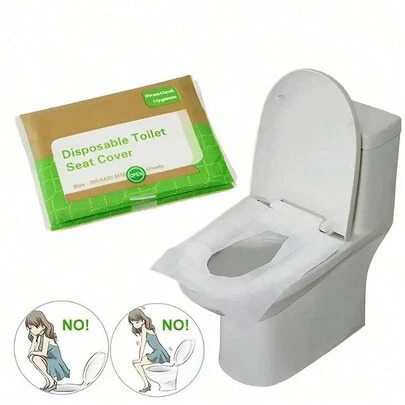 10/20/40片装一次性马桶座纸，旅行便携式马桶垫浴室装饰夏季