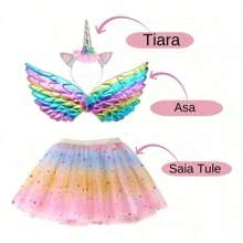 Unicorn Kids Costume Kit/Wing+Skirt+Tiara - 彩色 - 查看 8