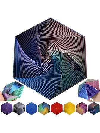 3D 打印六角螺旋玩具，适合任何场合的节日礼物 - 塑料制成，适合书桌和客厅的完美减压玩具