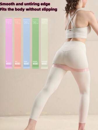 5pcs Resistance Bands Set For Yoga Fitness Stretching Rehabilitation Strength Training Gym Accessories