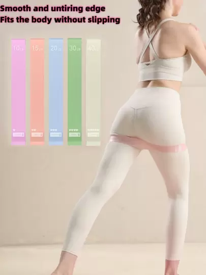 Set de 5 bandas de resistencia para yoga, acondicionamiento físico, estiramiento, rehabilitación, entrenamiento de fuerza y accesorios de gimnasio