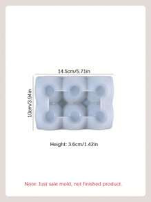 1PC Khuôn silicon dạng lưới đựng trứng DIY Khuôn thạch cao trang trí nhà cửa Đồ trang trí sáng tạo Khuôn nhựa Epoxy - trắng - Xem 2