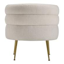 Living And Home Curved Upholstered Single Sofa Accent Chair - Cream 71cm W X 69cm D X 72cm H - View 9