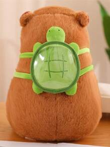 Cuddly Capybara Duo Set - Adorable 25cm Plush Animals With Turtle Backpack And Strawberry Hat, Perfect Playful Companions For Home Decor And Collectibles Enthusiasts - Combination Packages - View 2
