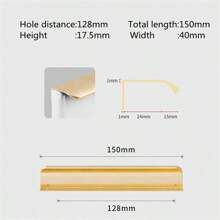 1 Stück Aluminium-Legierung unsichtbare Möbelgriffe seitliche Montage ohne Bohren für Kleiderschrank Schrank Schubladen Knöpfe Möbelbeschlag
