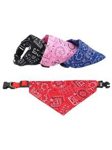 1/3Pcs Adjustable Triangular Bandage For Pet Dog Cat Washable Scarf Bandana Collar Bibs Cat Neck Decor Birthday Party Dress Up