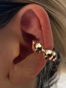 1/2/3 Pieces Set Simple Exaggerated Round Bead Hollow Stacking Earrings Set For Women's Dance Party Date Holiday Gift To Match Daily Clothing, Holiday Clothing Chunky Jewelry