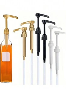 8cc 3pcs/5pcs Black/White/Gold Syrup Pumps, Syrup Pumps For 750ml/25.4oz Bottles, Syrup Pumps For Coffee Syrup Snow Cones, Creative Spice Bottle Pumps, Sauce Pump Dispensers, Pump Dispensers, Multi-Function Pump Dispensers For Oil Bottles, Kitchen Tools),No-Mess, Fixed Angle Design, Anti-Clog, Spill-Proof, Easy-Flow, Fits Multiple Brands - Torani, DaVinci, Skinny, Upouria, Holy Kakow, And 1883