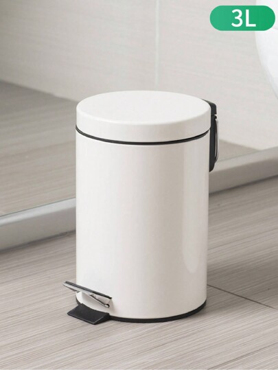 1pc Lixeira Doméstica, Lata de Lixo com Tampa, Cesta de Papel Simples Lata de Lixo de Grande Capacidade, Necessidade Doméstica