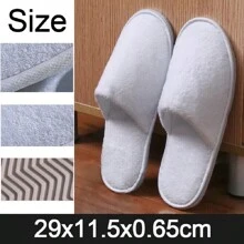 10/20/30 Pairs Spa Hotel Guest Slippers Toe Towelling Disposable Terry Style New - White - View 4