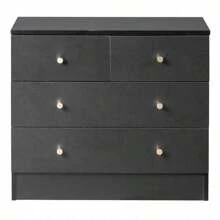 Modern Simple 4-Drawer Dresser Black - default - View 7