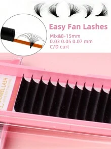 Fluffy Cashmere C Curl 0.03 0.05 0.07 Easy Fan Volume Lash Extensions Super Matte Dark Black Soft 0.03 0.05 0.07 Easy Fan Volume Lashes 8-18mm 3D 4D 5D 6D 7D 10D Automatic Rapid Blooming Flower Lashes Self Fanning Russian Individual Volume Lashes For Salon