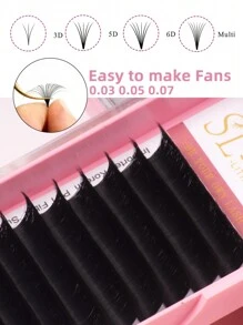 Fluffy Cashmere C Curl 0.03 0.05 0.07 Easy Fan Volume Lash Extensions Super Matte Dark Black Soft 0.03 0.05 0.07 Easy Fan Volume Lashes 8-18mm 3D 4D 5D 6D 7D 10D Automatic Rapid Blooming Flower Lashes Self Fanning Russian Individual Volume Lashes For Salon