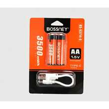 Paquete 2 piezas Pilas AA Recargables Usb Tipo C 3500mAh 1.5v - Automóvil club británico - Ver 2