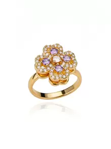 1 件锆石可旋转四叶草抗焦虑戒指，适合女士时尚向日葵抗压力手指旋转戒指，美观大方的珠宝礼物，情人节、妈妈、母亲、母亲节、礼物