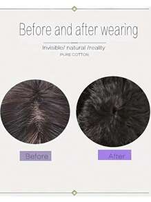 水波发饰，带刘海，巴西雷米真人发夹式假发，适合稀疏头发，全机制钩针度假风格，适合所有人，自然黑色 - Natural Black - 查看 5