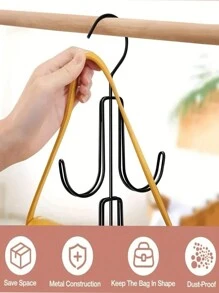 1pc Metal Wardrobe Organizer Hanging Hooks, Multi-Layer Garment Rack, Lacquered Finish, Heavy Duty Storage Organizer Suitable For Bags, Scarves, Belts And Accessories - Space Saving, Non-Slip Design, Multifunctional Closet Hangerbedroom,Organizer,Organiser,Home Storage,White T Shirt Women,Black Pants Women,Ladies Winter Clothes,Dress,Winter Clothes For Ladies,Elegant Woman Dresses,White Shirt For Ladies,Long Sleeve,White Jumpsuit For Women,Spring Dresses For Women,Spring Outfits For Women,Spring,Spring Clothes,Minimalist,Summer Tops