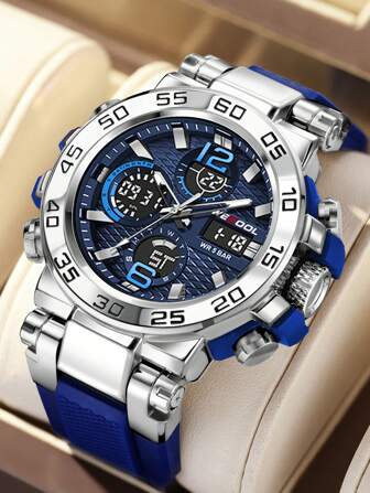 WECOOL 1 件男士合金电子表适合日常佩戴，可作为学生返校礼物