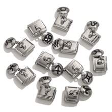 1pc Stainless Steel 9mm Watch Module Pendant Twelve Constellations Dripping Oil Series DIY Bracelet Module Bracelet Assembly Decorative Module Connector Watch Block Elastic Bracelet Assembly Accessories