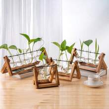 Vaso de vidro hidropônico para flores, decoração criativa para vasos de mesa, plantador suspenso para plantas aéreas e suculentas