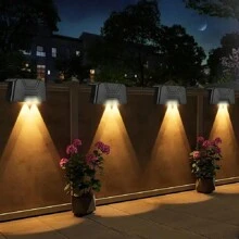 12/4 Solar Outdoor Waterproof Garden Light, 2LED Deck Light, Home Garden Layout Stair Light, Corridor Wall Light, Railing Decorative Light, Easy To Install, Suitable For Garden, Courtyard, Path, Fence, Stairs, Deck, Patio Path - 12pcs - View 7