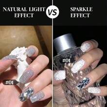 15ML Nagellack mit zerplatztem Blitz-Diamanten-Effekt, Neu zu Weihnachten, Halloween, Nachtclub, Internet-Star . Populär für Nagel-Bungee, reflektierend, funkelnder Glitzer, phototherapeutischer Glitzer, Pailletten-Nagellack, Laser Kaleidoskop Kleber für den Nagelsalon Gebrauch