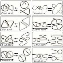 Metalowa układanka z torbą, łamigłówki, test IQ, rozplątywanie żelaznego łańcucha, odblokowywanie gry blokującej, chiński pierścień, magiczny żelazny łańcuch, odpowiedni na przyjęcia, wyzwanie dla dzieci i dorosłych