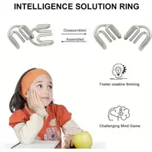 Metalowa układanka z torbą, łamigłówki, test IQ, rozplątywanie żelaznego łańcucha, odblokowywanie gry blokującej, chiński pierścień, magiczny żelazny łańcuch, odpowiedni na przyjęcia, wyzwanie dla dzieci i dorosłych