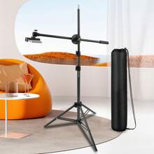 ktele Smartphone Neigungskamera Ständer Tisch-/ Bodeneinsatz - Entfernbar ohne Aufladen, Schwarz, 360 Grad Drehung, Multi-Funktions-Anpassung, Tasche, Aufnahme/Videoaufnahme Universal für Sommerurlaub, Reise, Outdoor-Aktivitäten, Live-Streaming Selfie-Stick, Stativständer