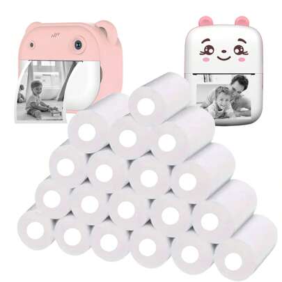 儿童即时相机打印补充纸 - 照片打印机热敏纸卷，圣诞节生日礼物即时打印相机补充纸适合 6 7 8 9 10 岁女孩男孩